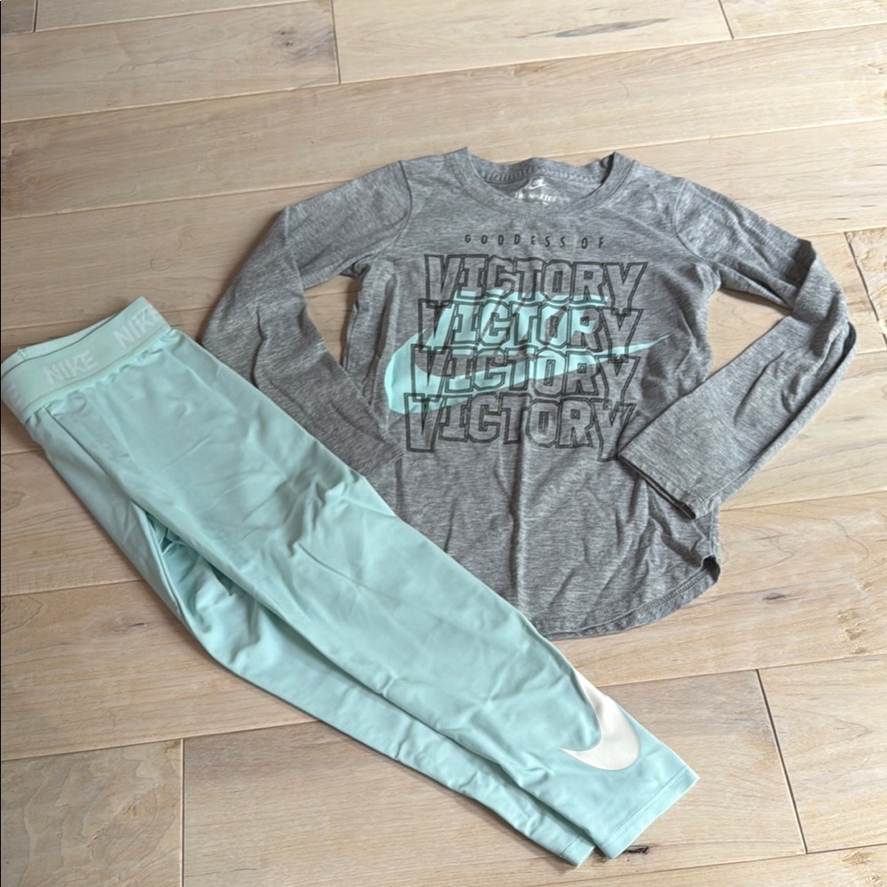Nike Kids Matching Set - Gray and Light Blue